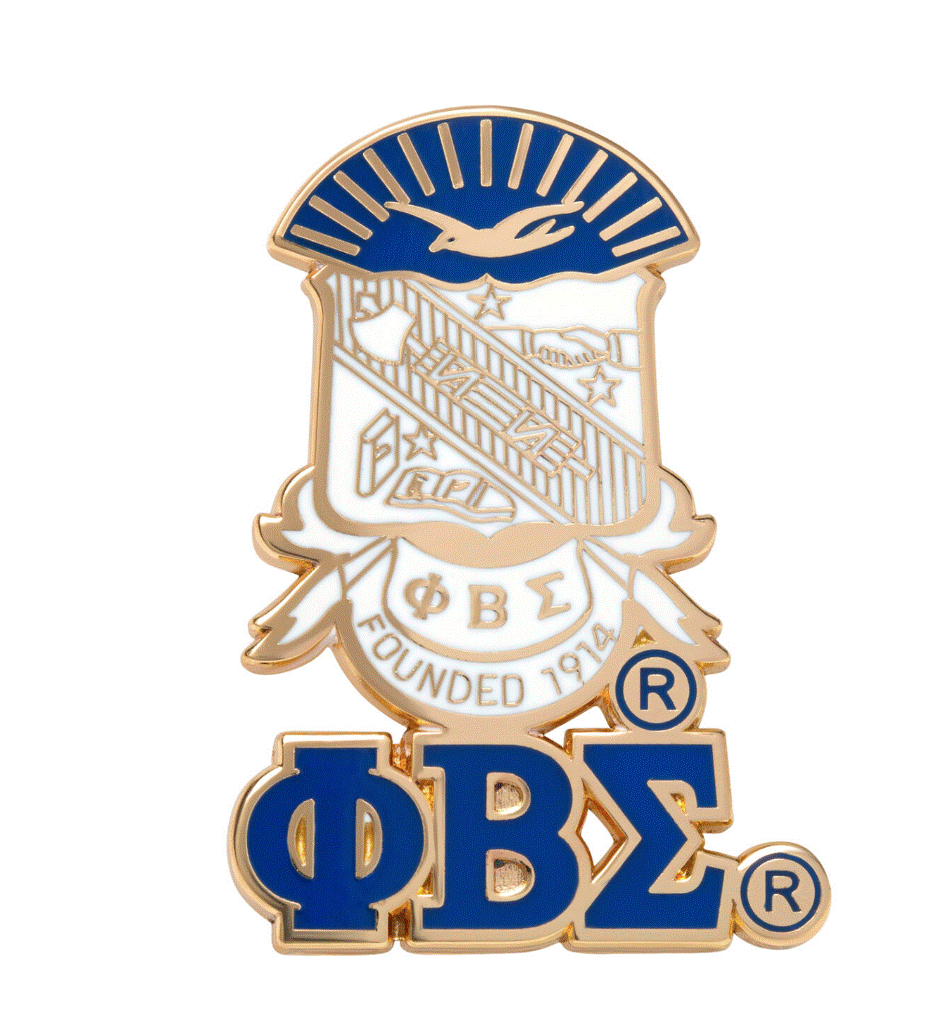 PBS Shield Lapel Pin trimmed in Gold