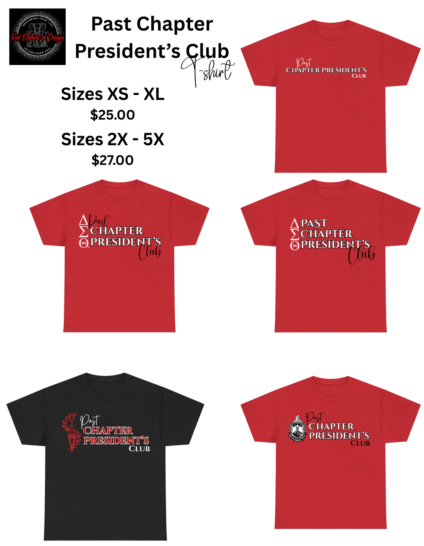 Delta Sigma Theta Past Chapter President’s Club TShirt/Sweatshirt
