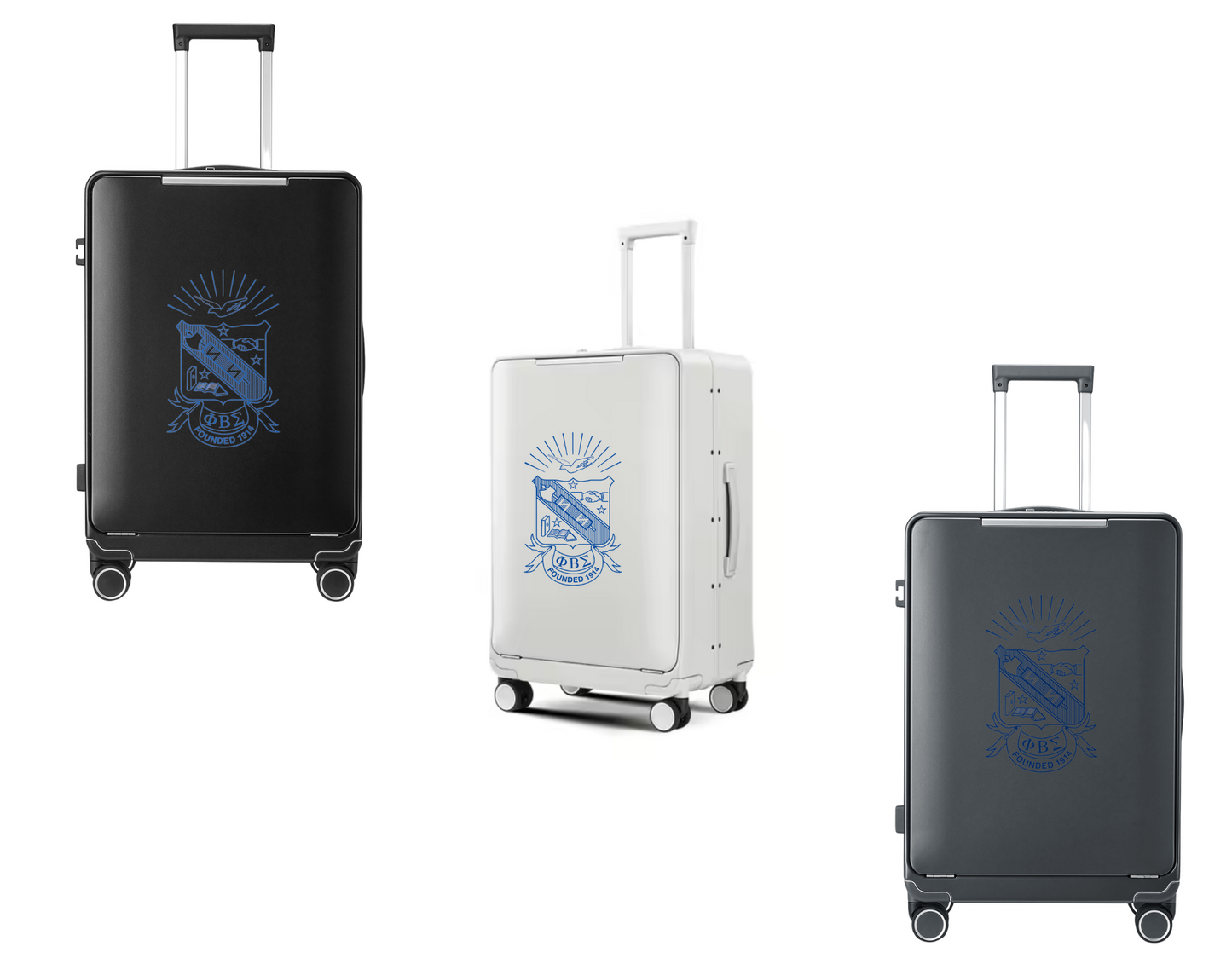 PRE-ORDERED ITEM: Phi Beta Sigma Suitcase With One-second-to-open Front Laptop Pocket Carry-On Koffer lightweight