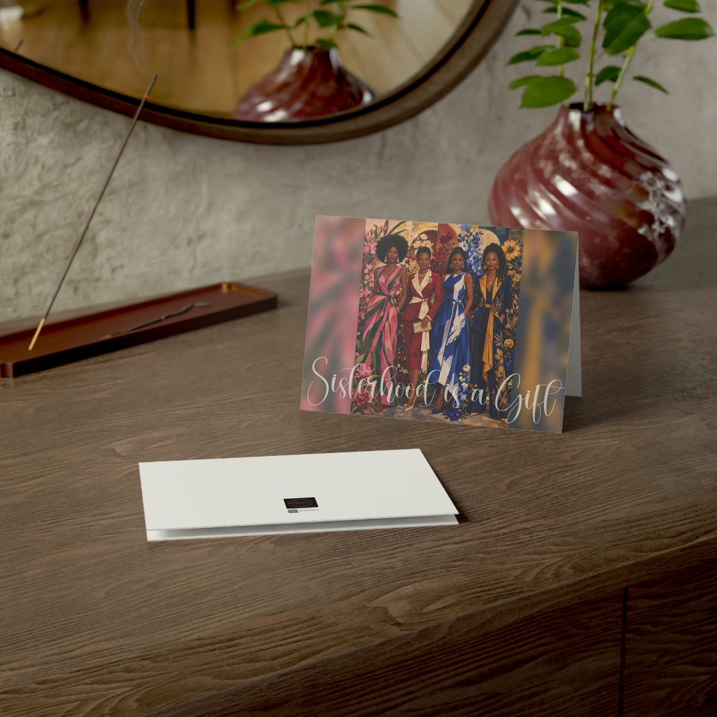 AKA, DST, ZPB and SGR Sisterhood is a Gift - 4 Sororities - Illustrated - Greeting Cards, Perfect for Crossings Celebrations, Friendship, Special Occasions, Artful Designs, Meaningful Gifts