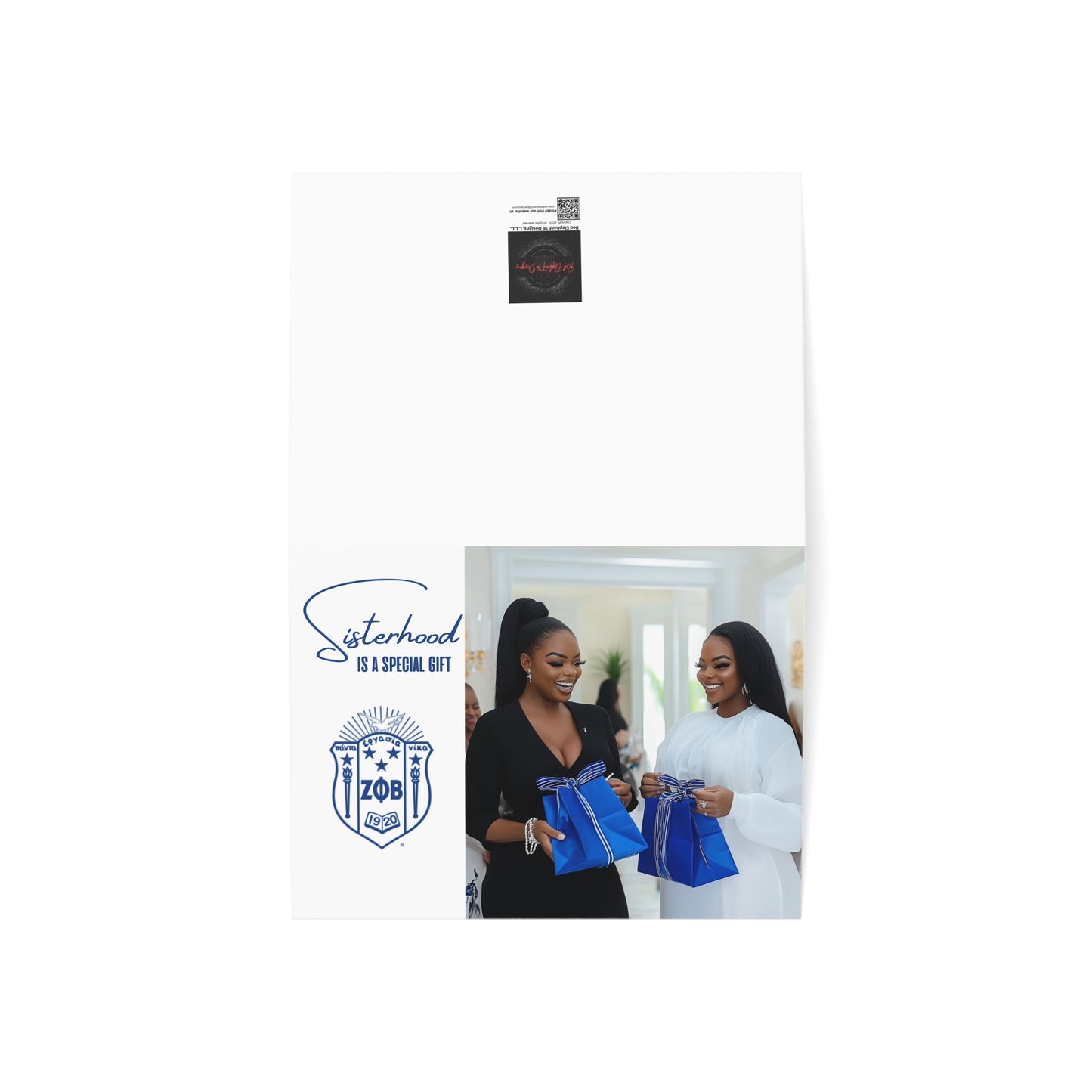 Sisterhood is a Special Gift Greeting Cards - Zeta Phi Beta, Perfect for Crossings Celebrations, Friendship, Special Occasions, Artful Designs, Meaningful Gifts