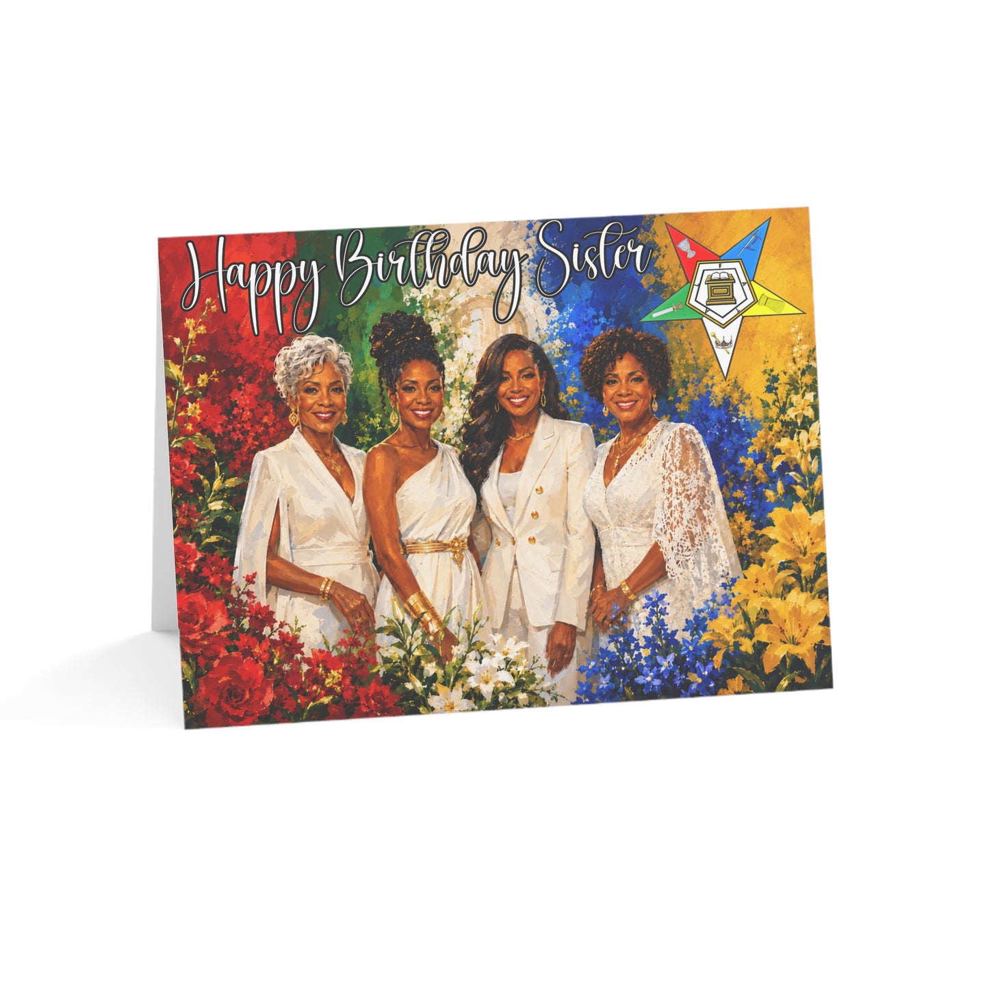 OES Illustrated Card Happy Birthday Sister - Greeting Cards, Perfect for Celebrations, Friendship, Special Occasions, Artful Designs, Meaningful Gifts