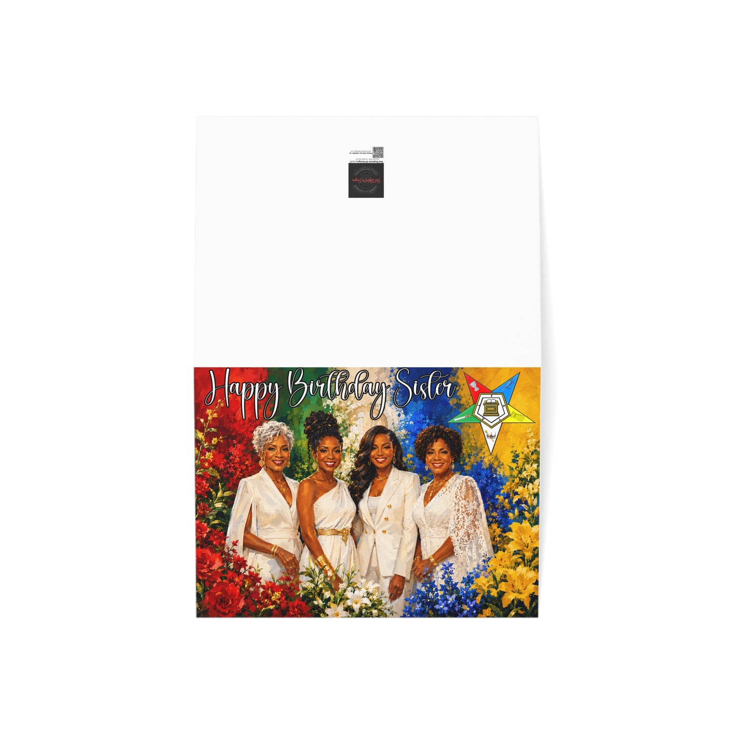 OES Illustrated Card Happy Birthday Sister - Greeting Cards, Perfect for Celebrations, Friendship, Special Occasions, Artful Designs, Meaningful Gifts
