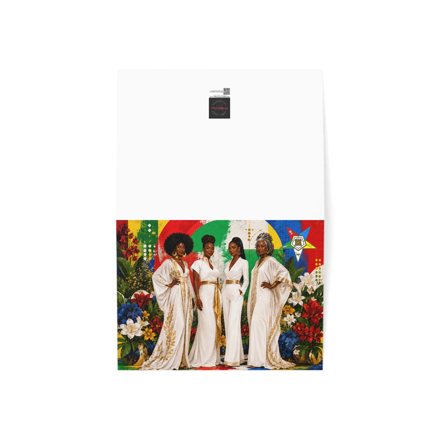 OES Illustrated Card Blank Inside - Greeting Cards, Perfect for Celebrations, Friendship, Special Occasions, Artful Designs, Meaningful Gifts