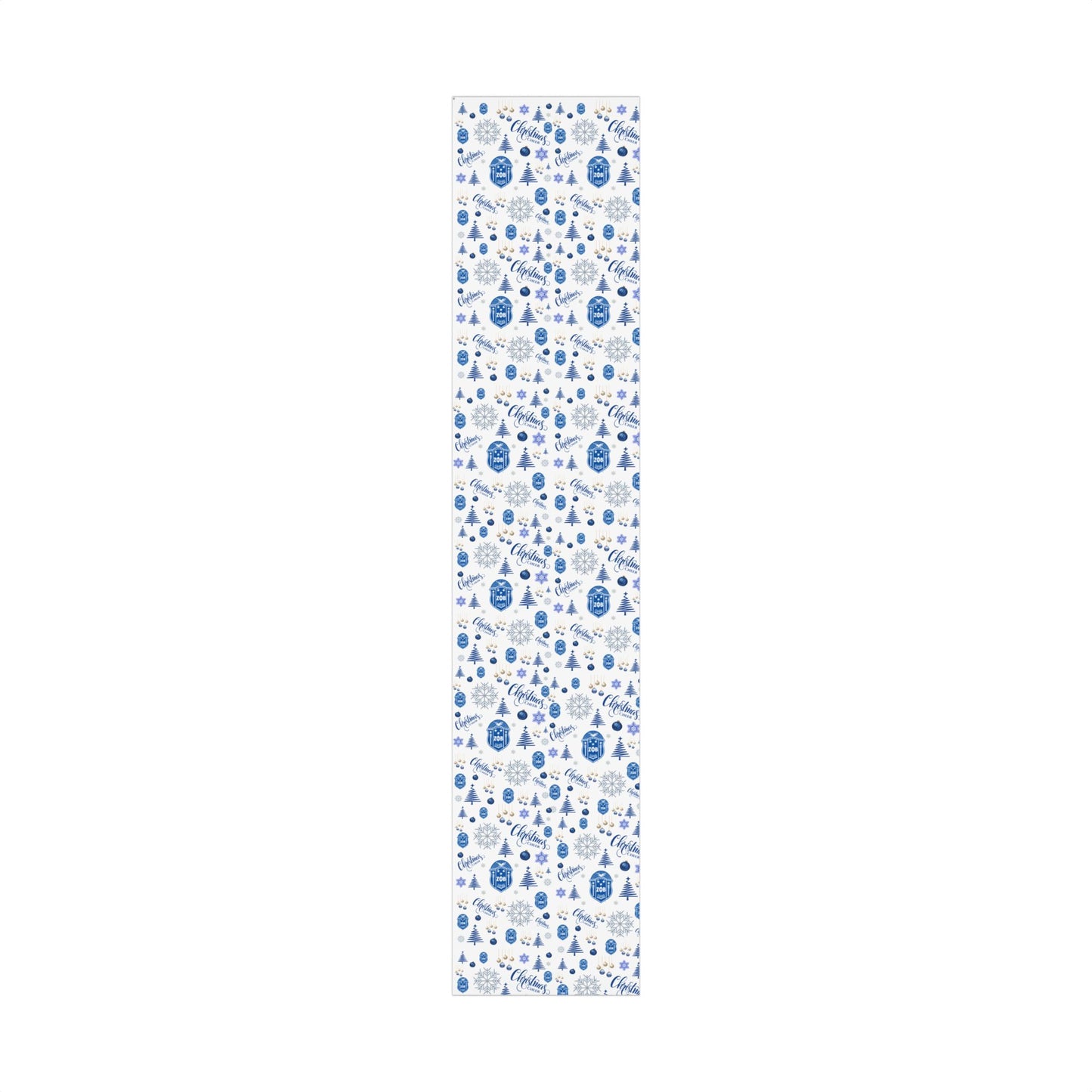 Zeta Phi Beta Christmas Ornament Gift Wrap Paper — Winter Snowflake & Tree Holiday Wrapping