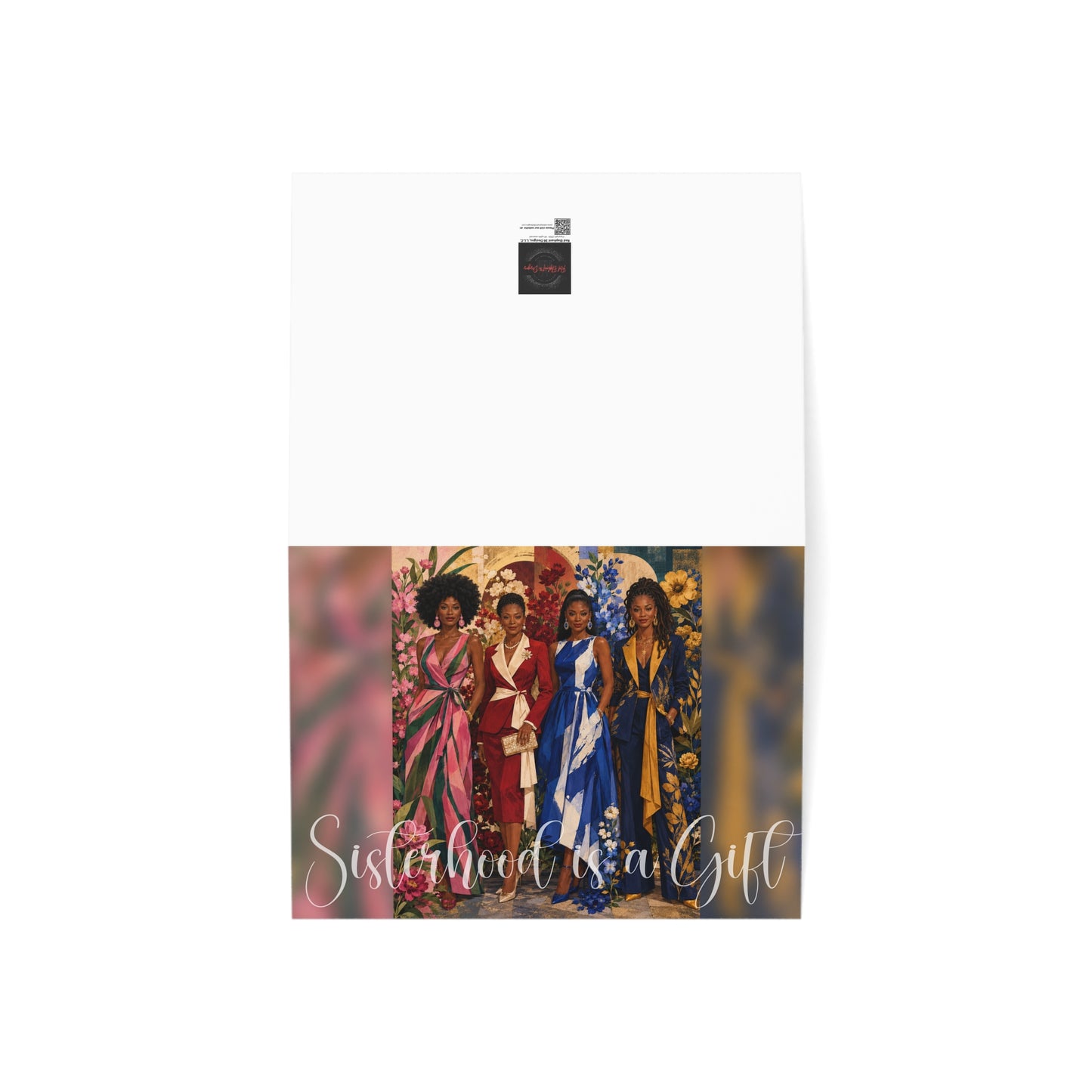 AKA, DST, ZPB and SGR Sisterhood is a Gift - 4 Sororities - Illustrated - Greeting Cards, Perfect for Crossings Celebrations, Friendship, Special Occasions, Artful Designs, Meaningful Gifts