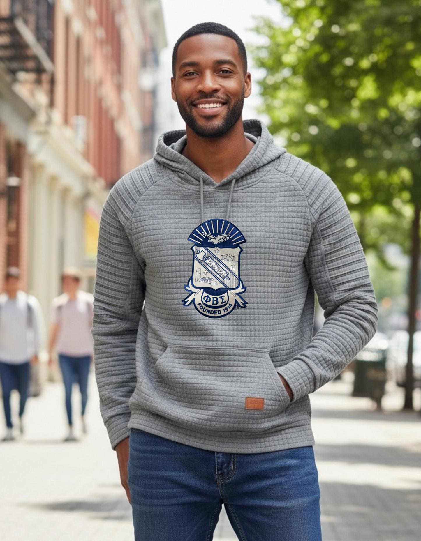 Phi Beta Sigma Shield Textured Sweatshirt