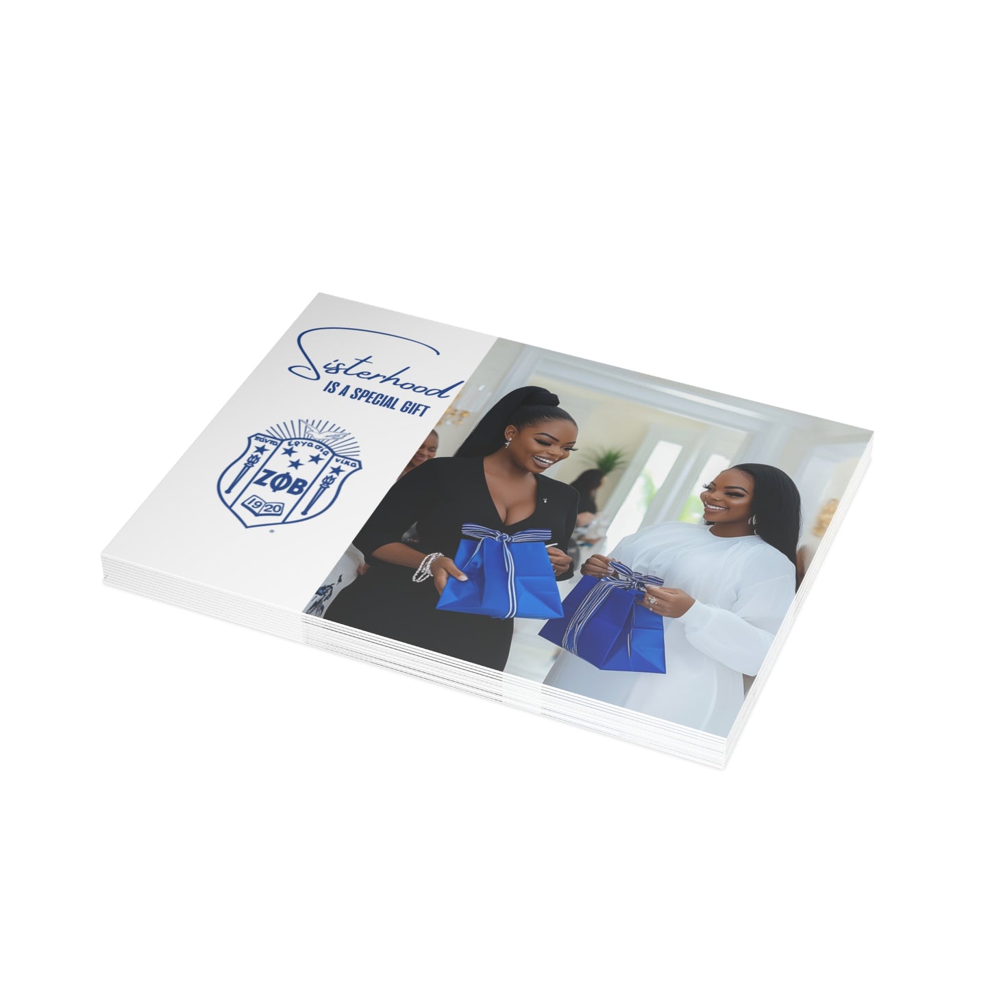 Sisterhood is a Special Gift Greeting Cards - Zeta Phi Beta, Perfect for Crossings Celebrations, Friendship, Special Occasions, Artful Designs, Meaningful Gifts