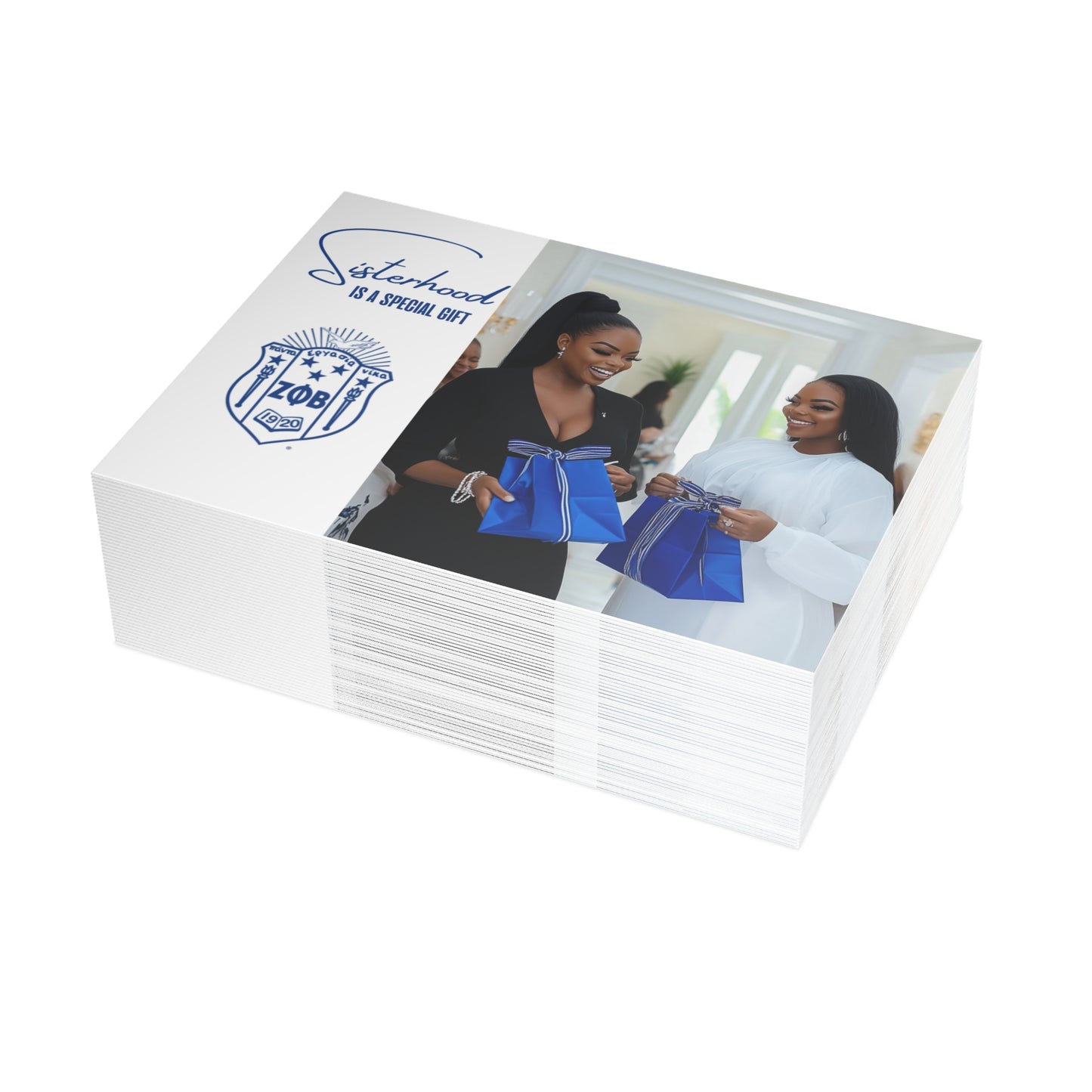Sisterhood is a Special Gift Greeting Cards - Zeta Phi Beta, Perfect for Crossings Celebrations, Friendship, Special Occasions, Artful Designs, Meaningful Gifts