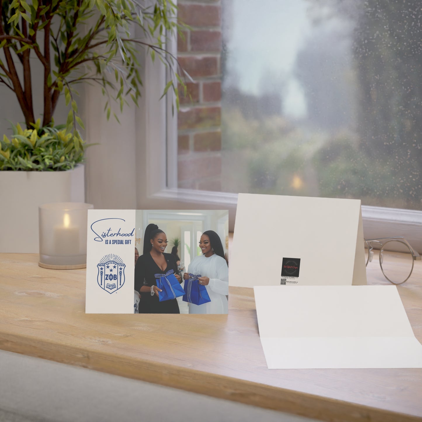 Sisterhood is a Special Gift Greeting Cards - Zeta Phi Beta, Perfect for Crossings Celebrations, Friendship, Special Occasions, Artful Designs, Meaningful Gifts