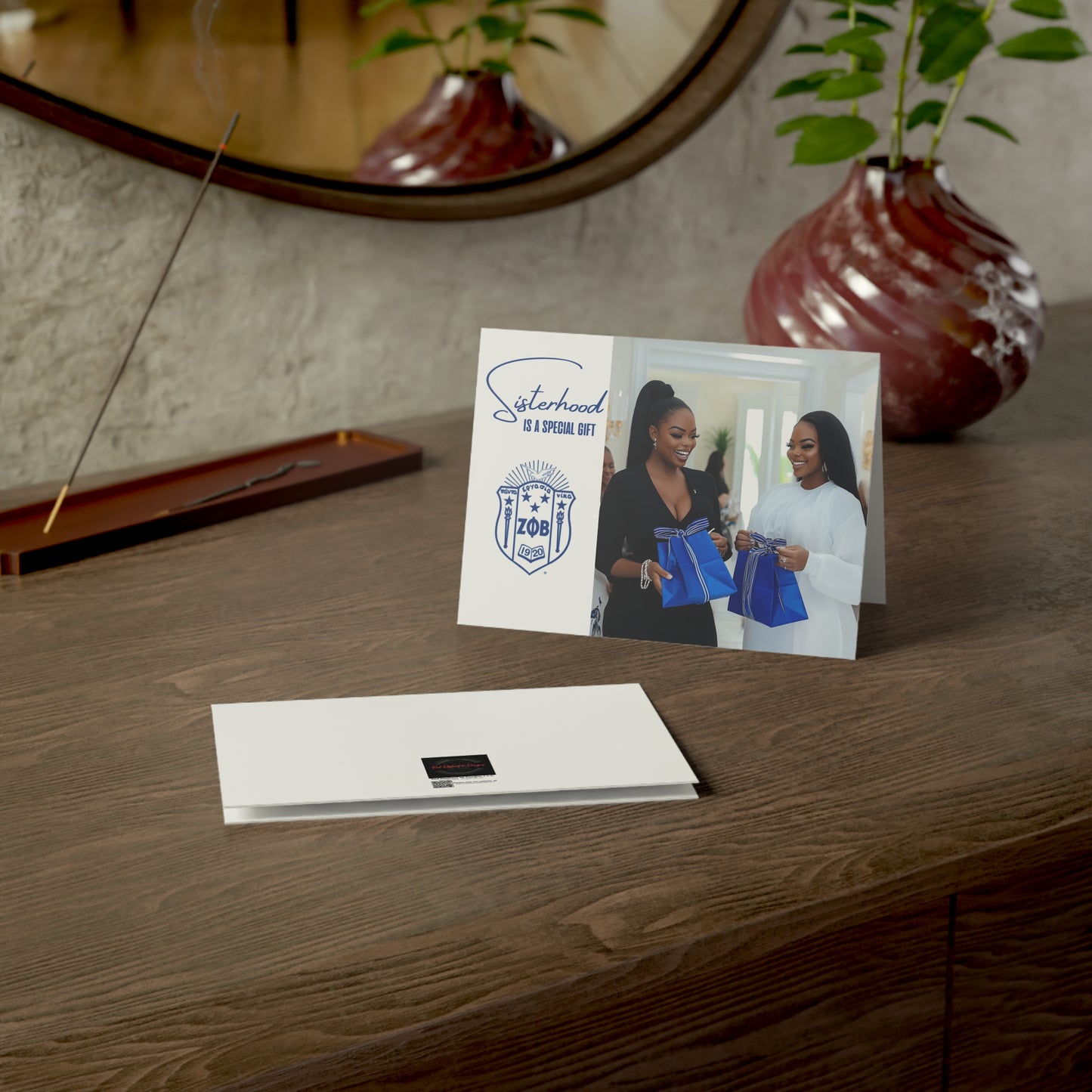 Sisterhood is a Special Gift Greeting Cards - Zeta Phi Beta, Perfect for Crossings Celebrations, Friendship, Special Occasions, Artful Designs, Meaningful Gifts