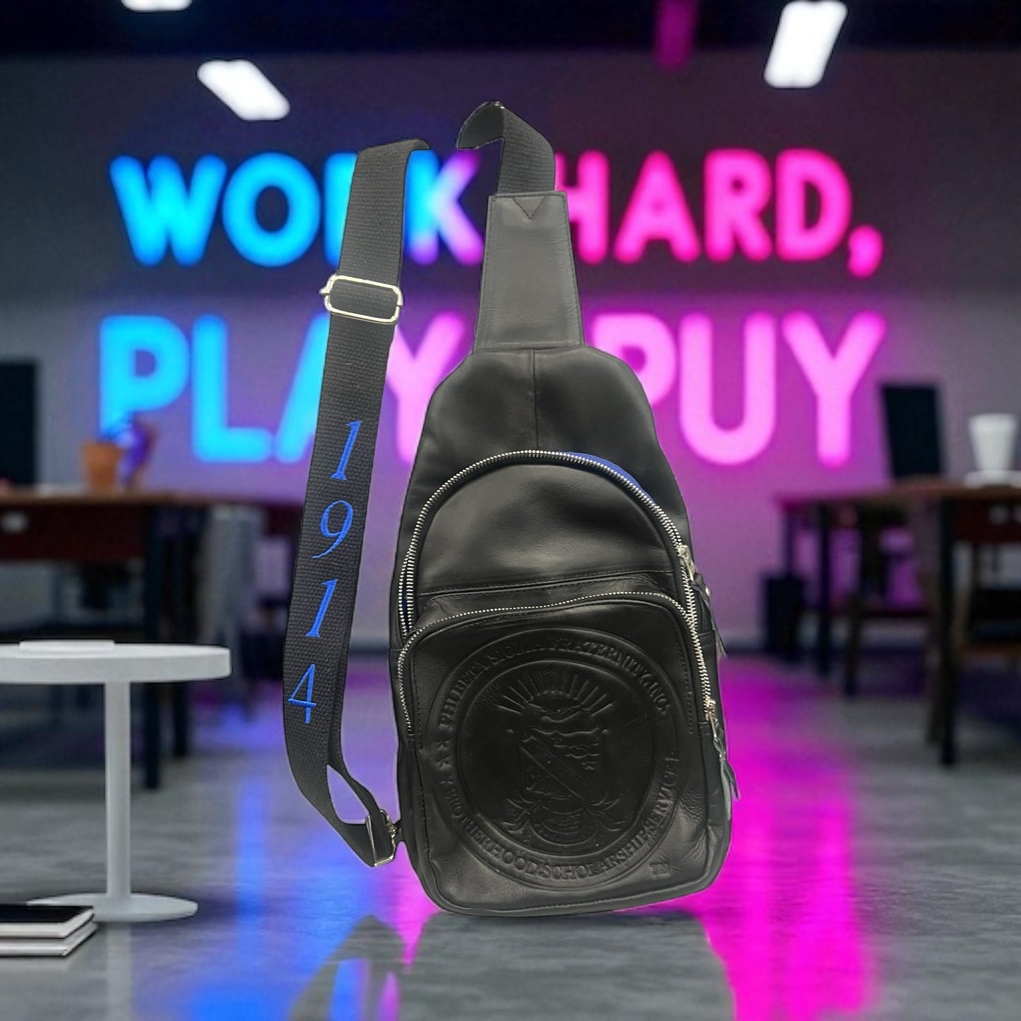 Phi Beta Sigma Genuine Crossbody Bag