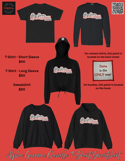 DST AΓ Always Glamorous Alpha Gamma Chapter Chenille Sweatshirt