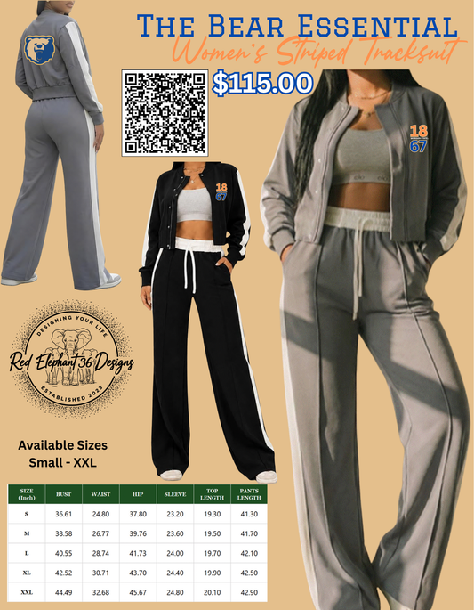 MSU - The Bear Essential Women's Striped Sweatsuit