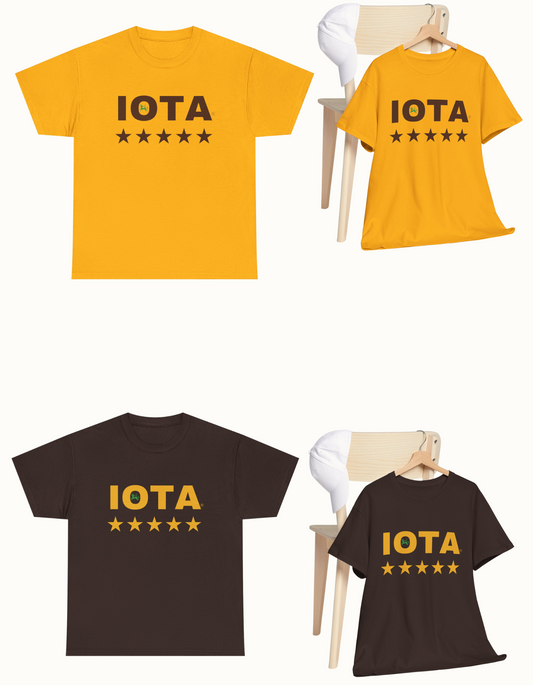 Iota Phi Theta 5 star T-shirt with Centaur at the center